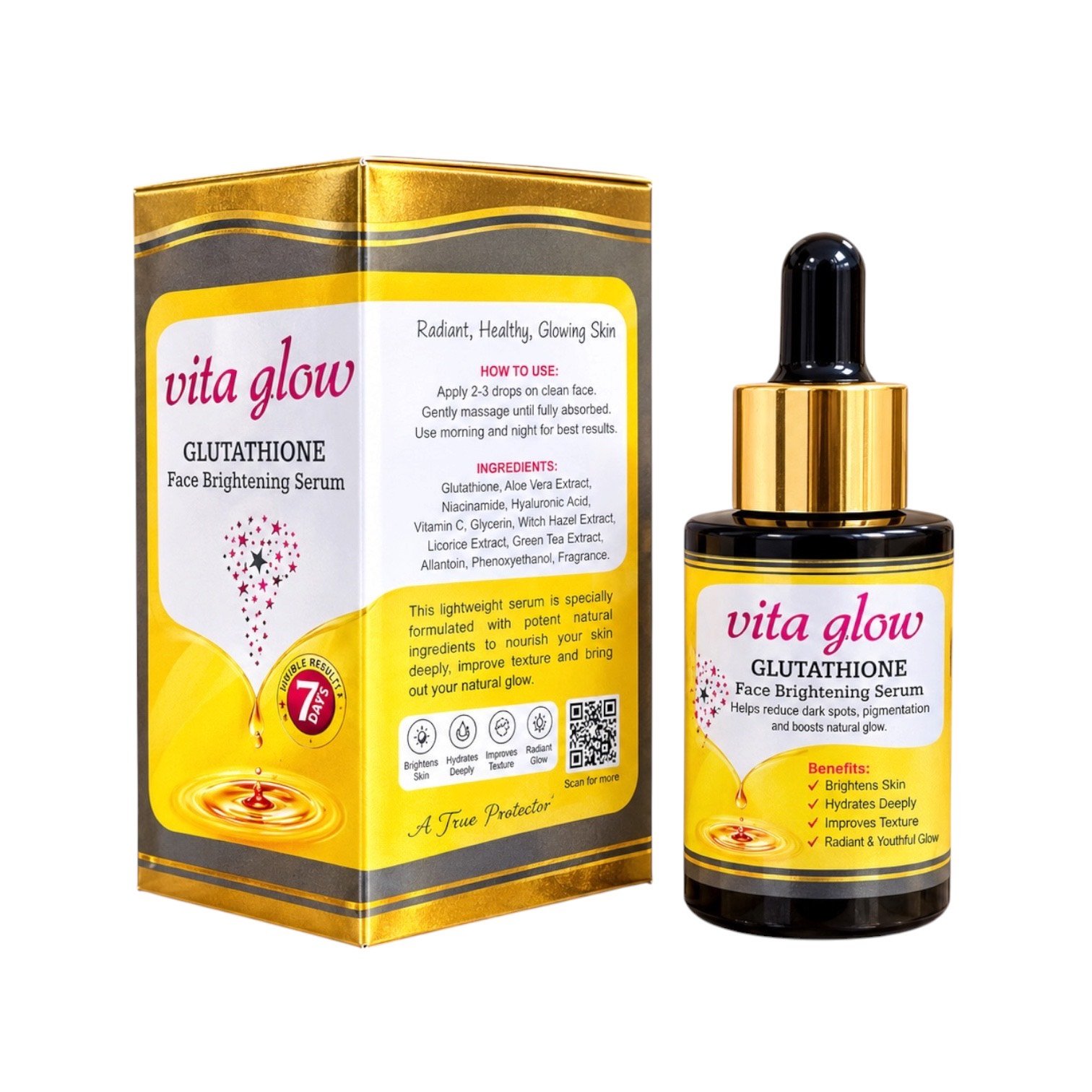 Vita Glow Glutathione Face Brightening Serum - Image 2